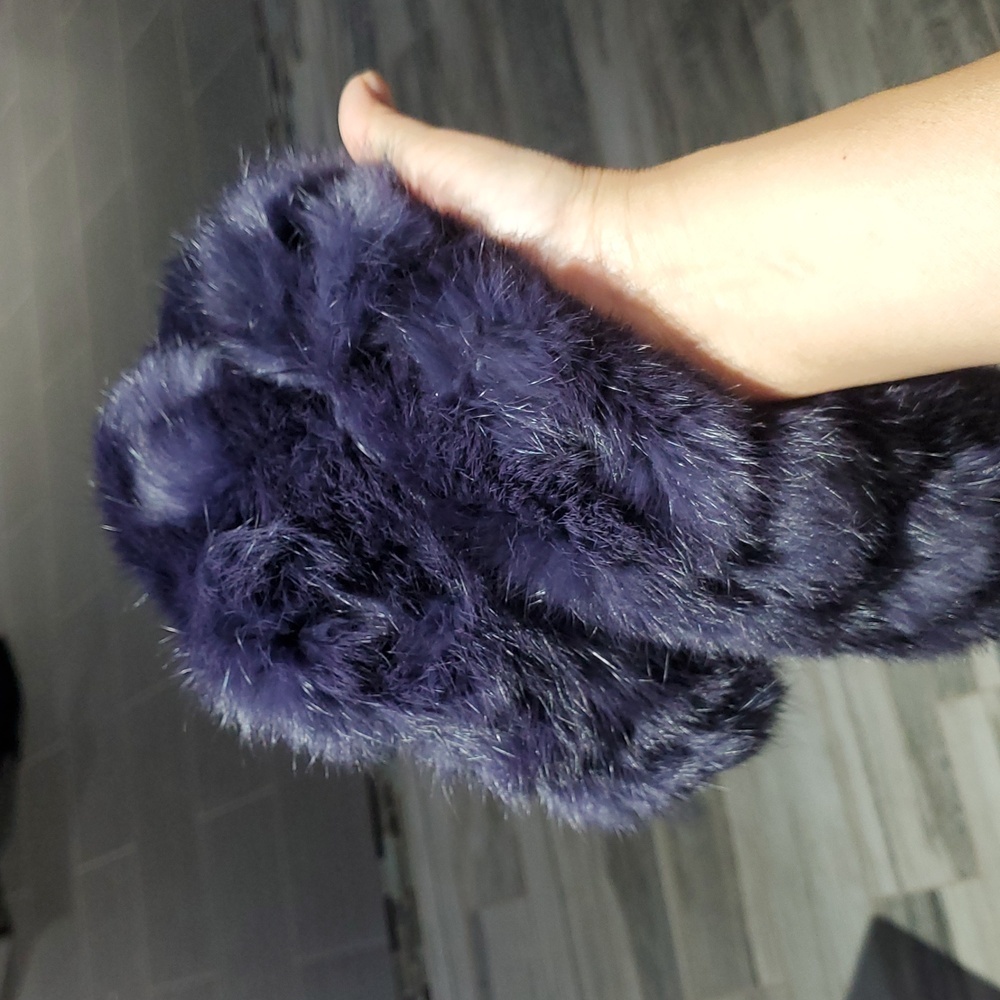 Purple Rabbit Fur Accessory - Picture 7 of 9